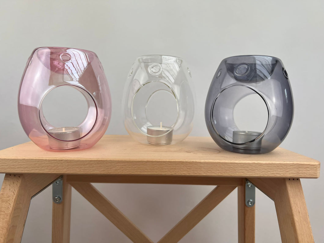 Premium Grey Glass Wax Burner